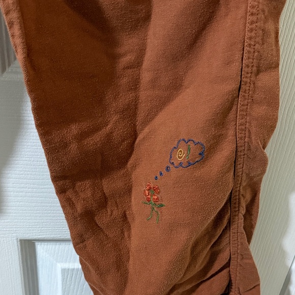 BDG Rust Brown Embroidered Drawstring Pants - Picture 9 of 14